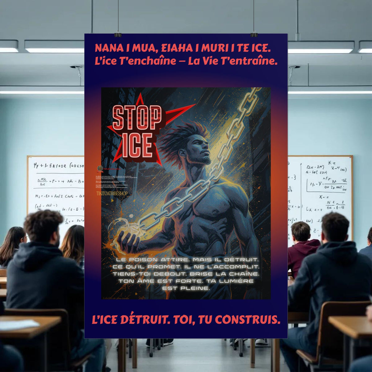 Posters Anti-ICE Polynésie – Affiches de Sensibilisation Contre la Drogue “Paruru i te ora – Brisons les chaînes de l’ICE”