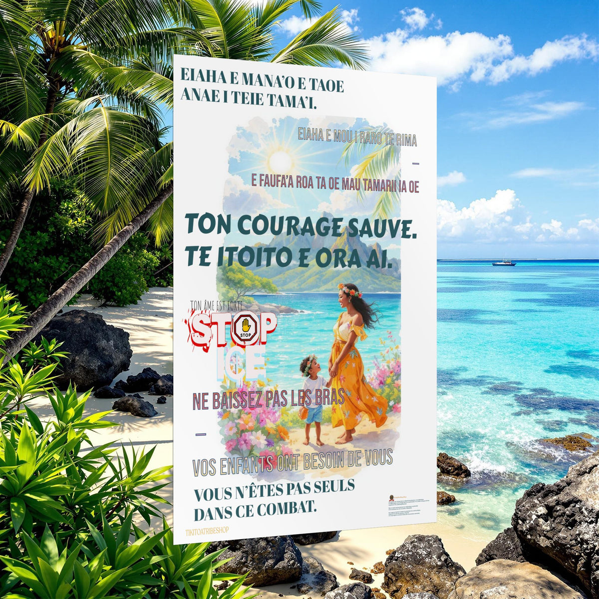 Posters Anti-ICE Polynésie – Affiches de Sensibilisation Contre la Drogue “Paruru i te ora – Brisons les chaînes de l’ICE”