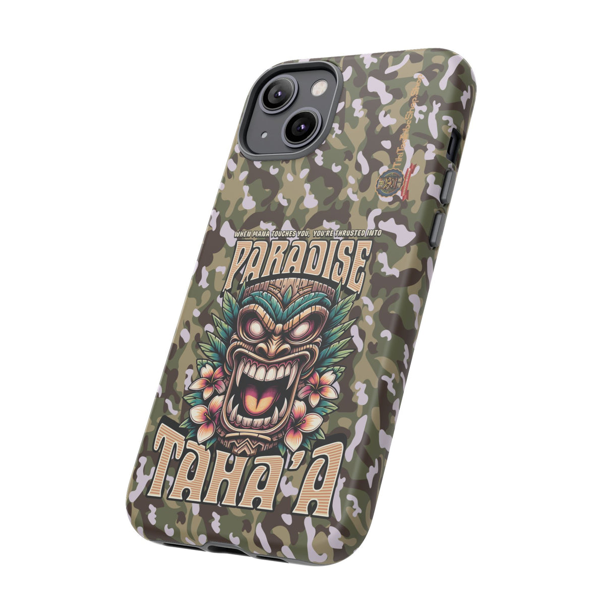 Tahaa – Coque Antichoc Premium « Tiki Féroce » | Design Tribal & Protection Maximale