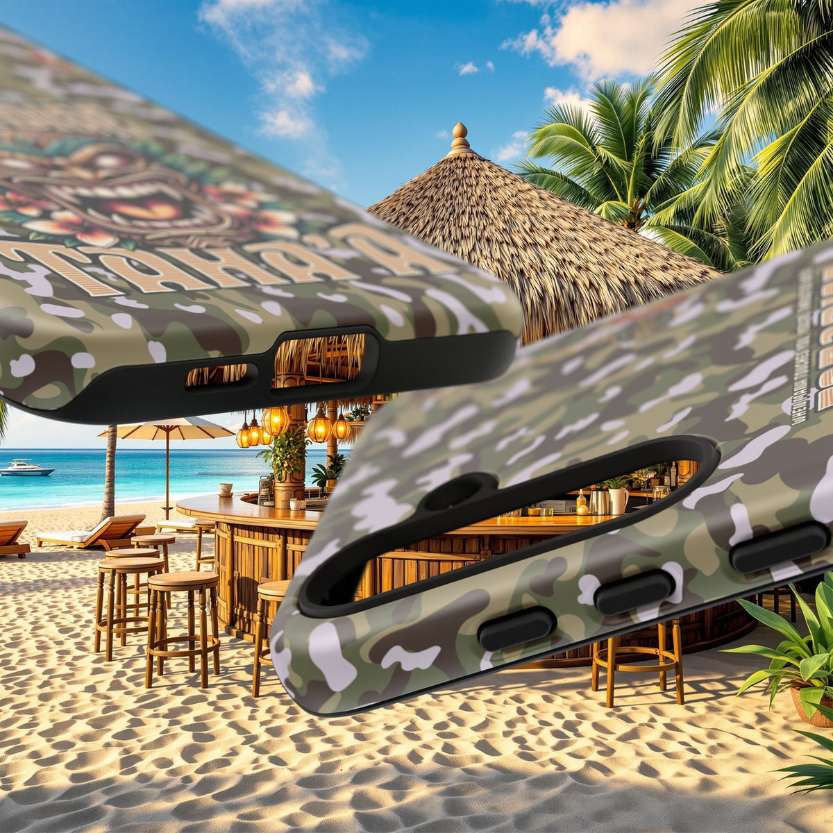 Tahaa – Coque Antichoc Premium « Tiki Féroce » | Design Tribal & Protection Maximale