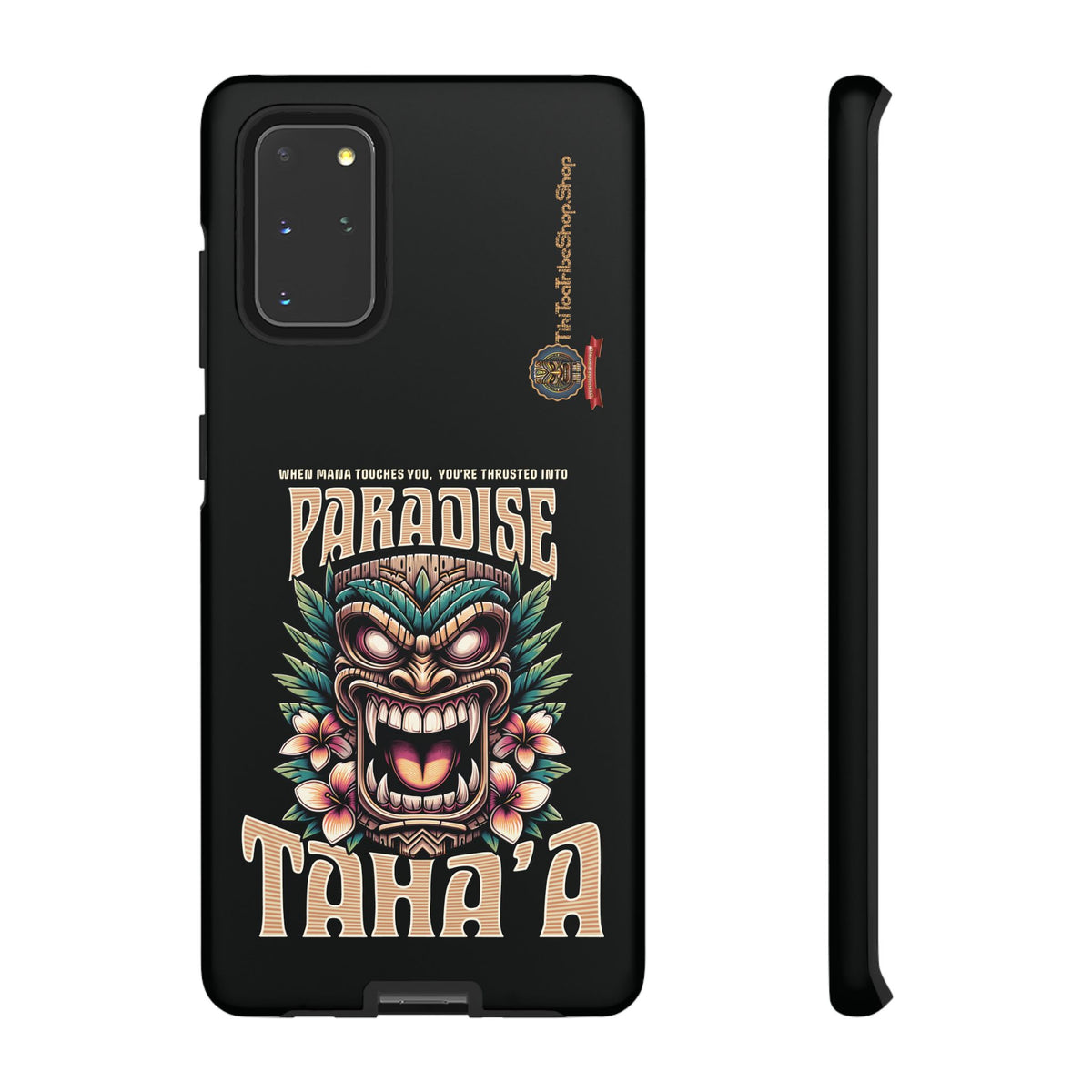 Tahaa – Coque Antichoc Premium « Tiki Féroce » | Design Tribal & Protection Maximale