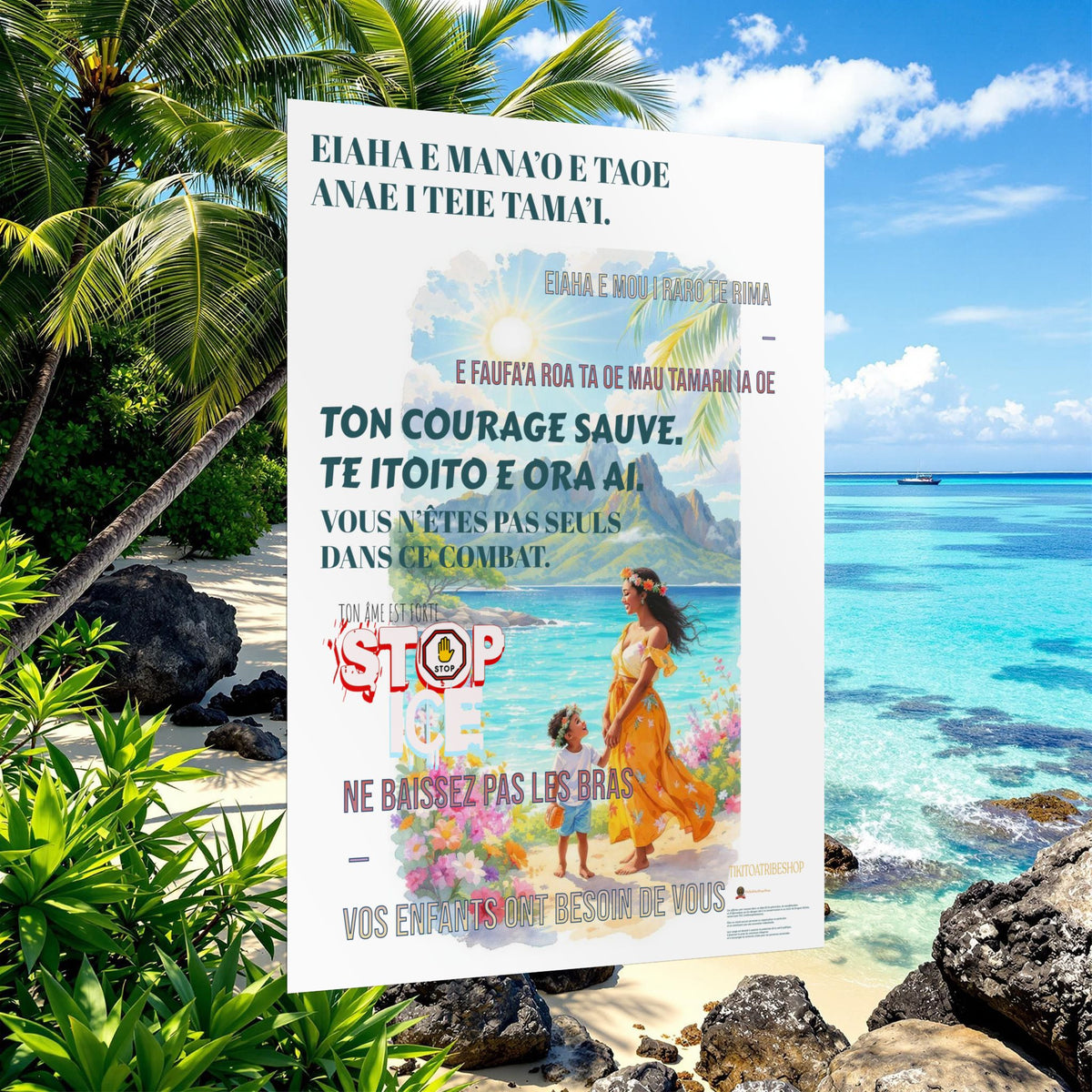 Posters Anti-ICE Polynésie – Affiches de Sensibilisation Contre la Drogue “Paruru i te ora – Brisons les chaînes de l’ICE”