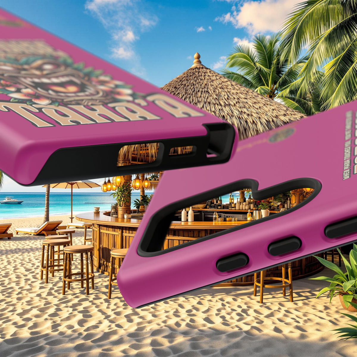 Tahaa – Coque Antichoc Premium « Tiki Féroce » | Design Tribal & Protection Maximale