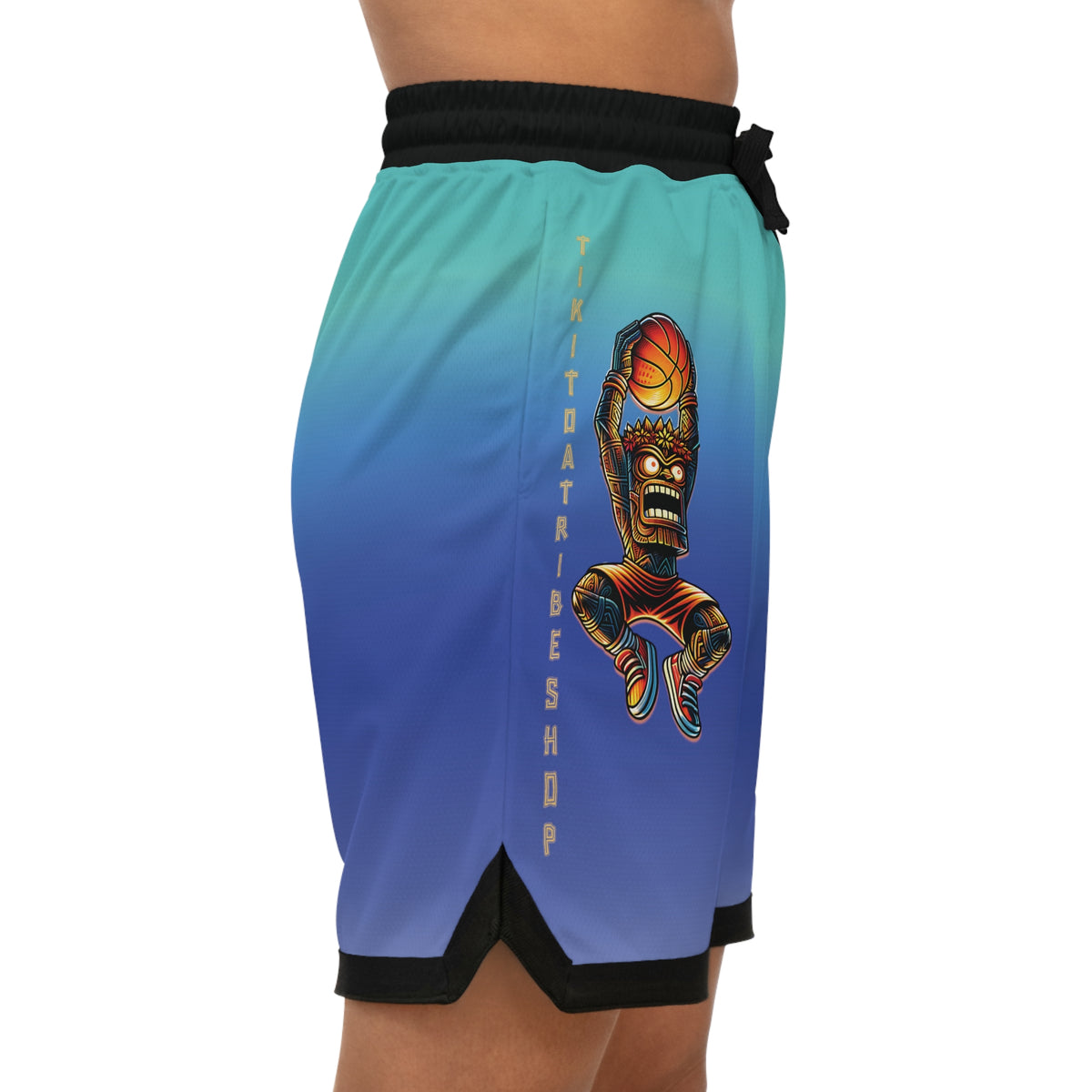 B-BALL SHORTS - Lagoon Blue Gradient &amp; Ocean Style