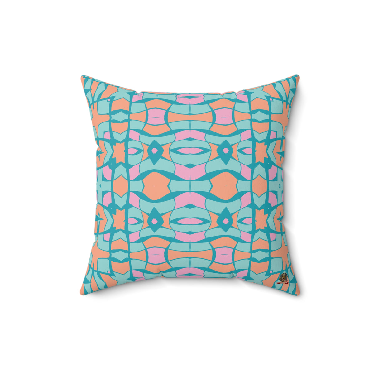 Geometric Abstract: Pink Blue Waves Ambiance