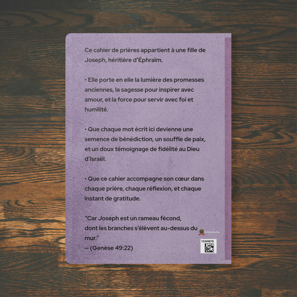 Journal de Prière & Réflexion Spirituelle – Fille d’Éphraïm | Cahier Inspirant LDS pour Femmes | Journal Biblique & Développement Spirituel (200 pages)