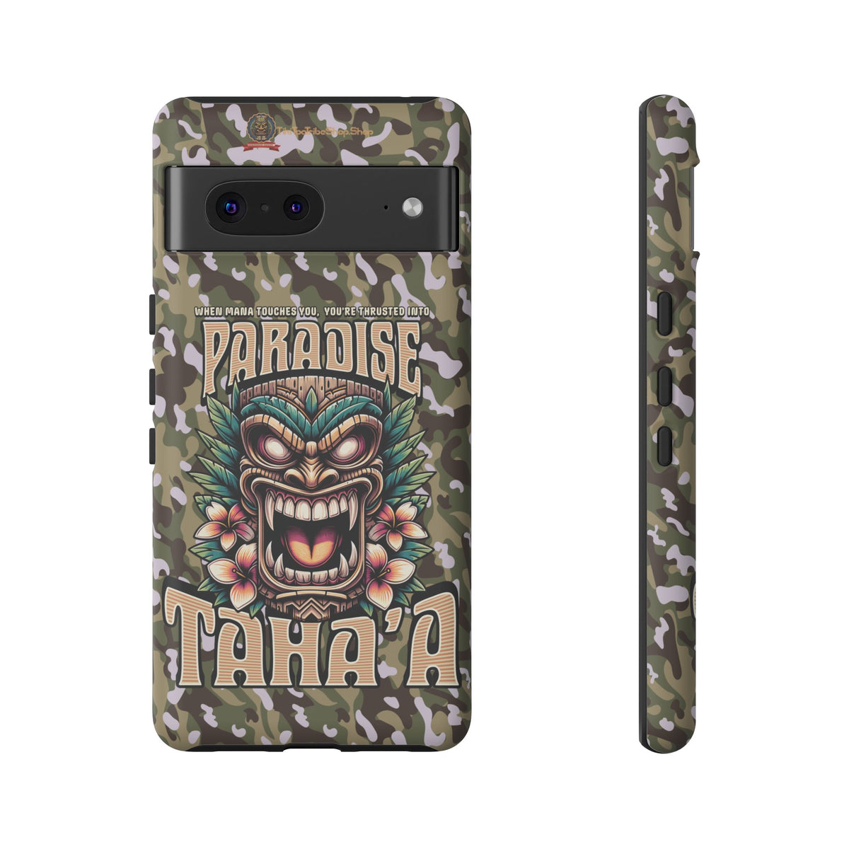 Tahaa – Coque Antichoc Premium « Tiki Féroce » | Design Tribal & Protection Maximale