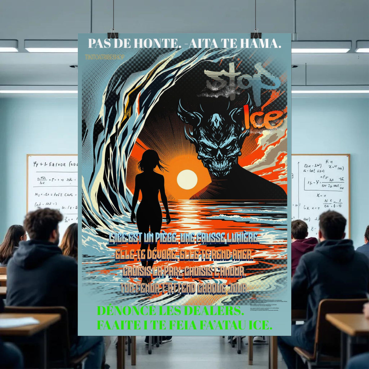 Posters Anti-ICE Polynésie – Affiches de Sensibilisation Contre la Drogue “Paruru i te ora – Brisons les chaînes de l’ICE”
