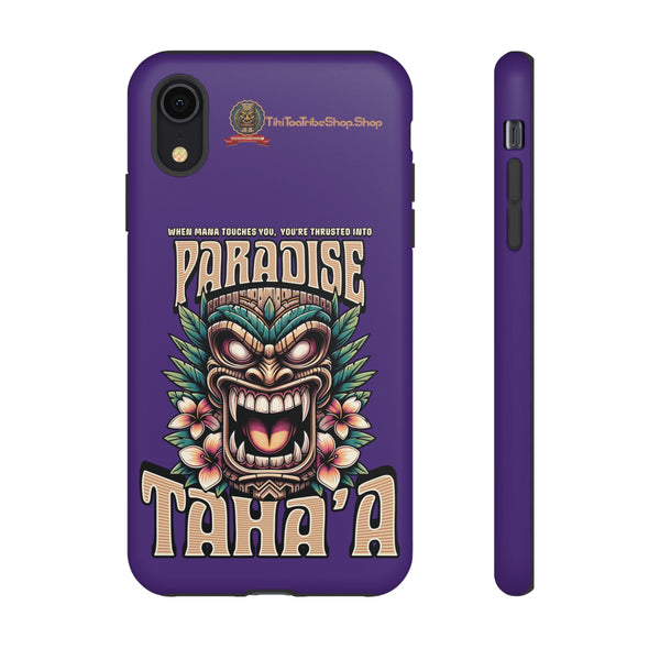Tahaa – Coque Antichoc Premium « Tiki Féroce » | Design Tribal & Protection Maximale