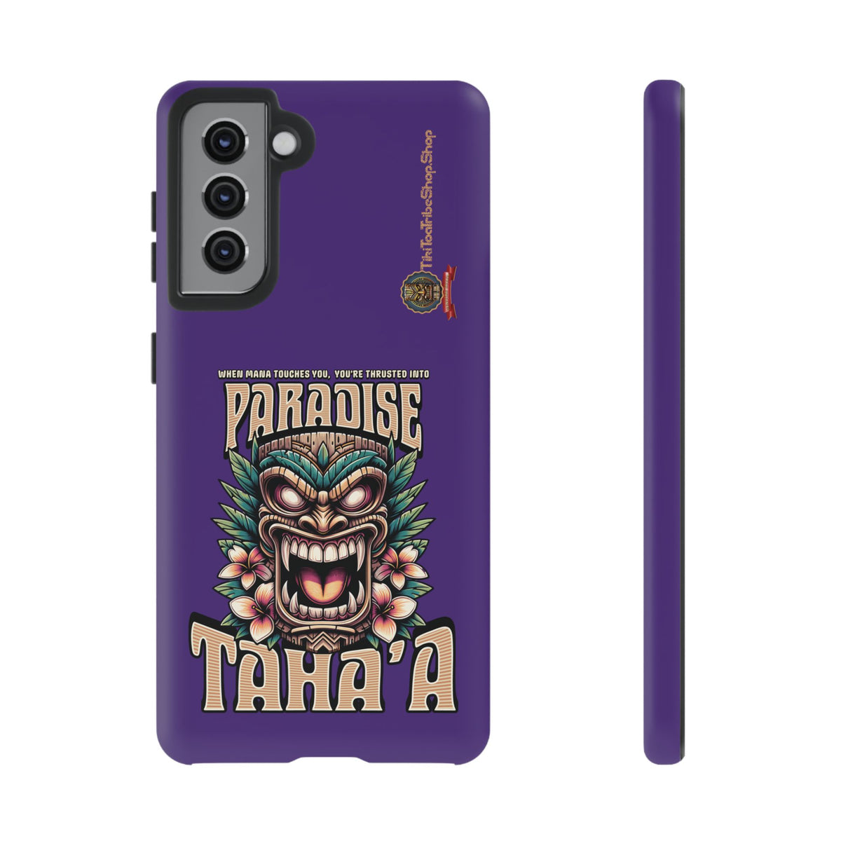 Tahaa – Coque Antichoc Premium « Tiki Féroce » | Design Tribal & Protection Maximale