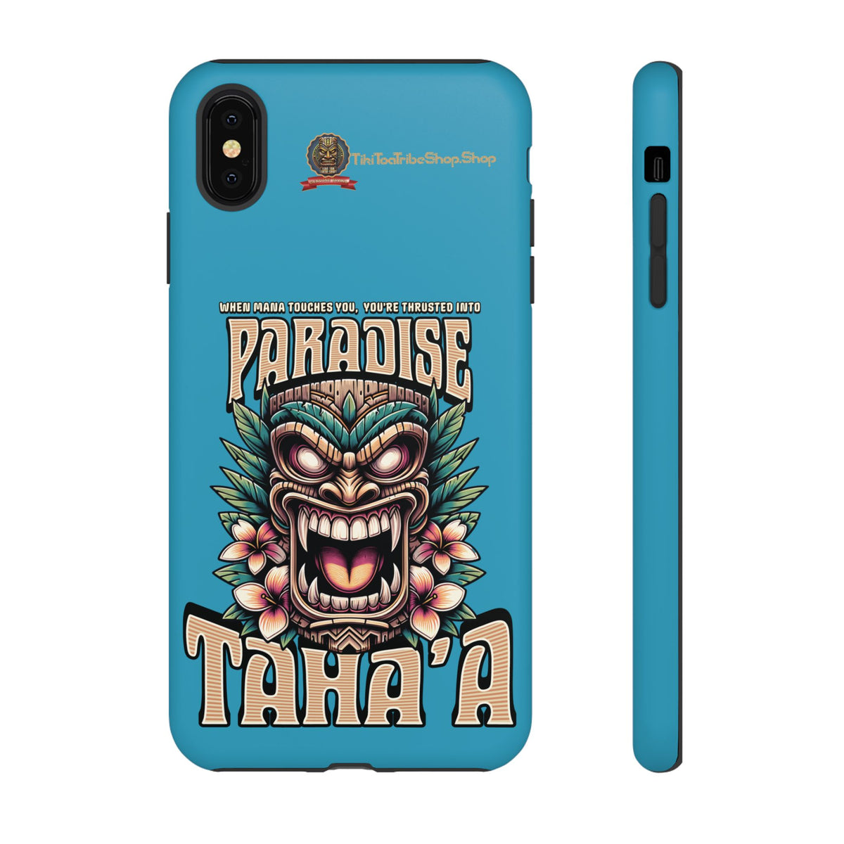 Tahaa – Coque Antichoc Premium « Tiki Féroce » | Design Tribal & Protection Maximale