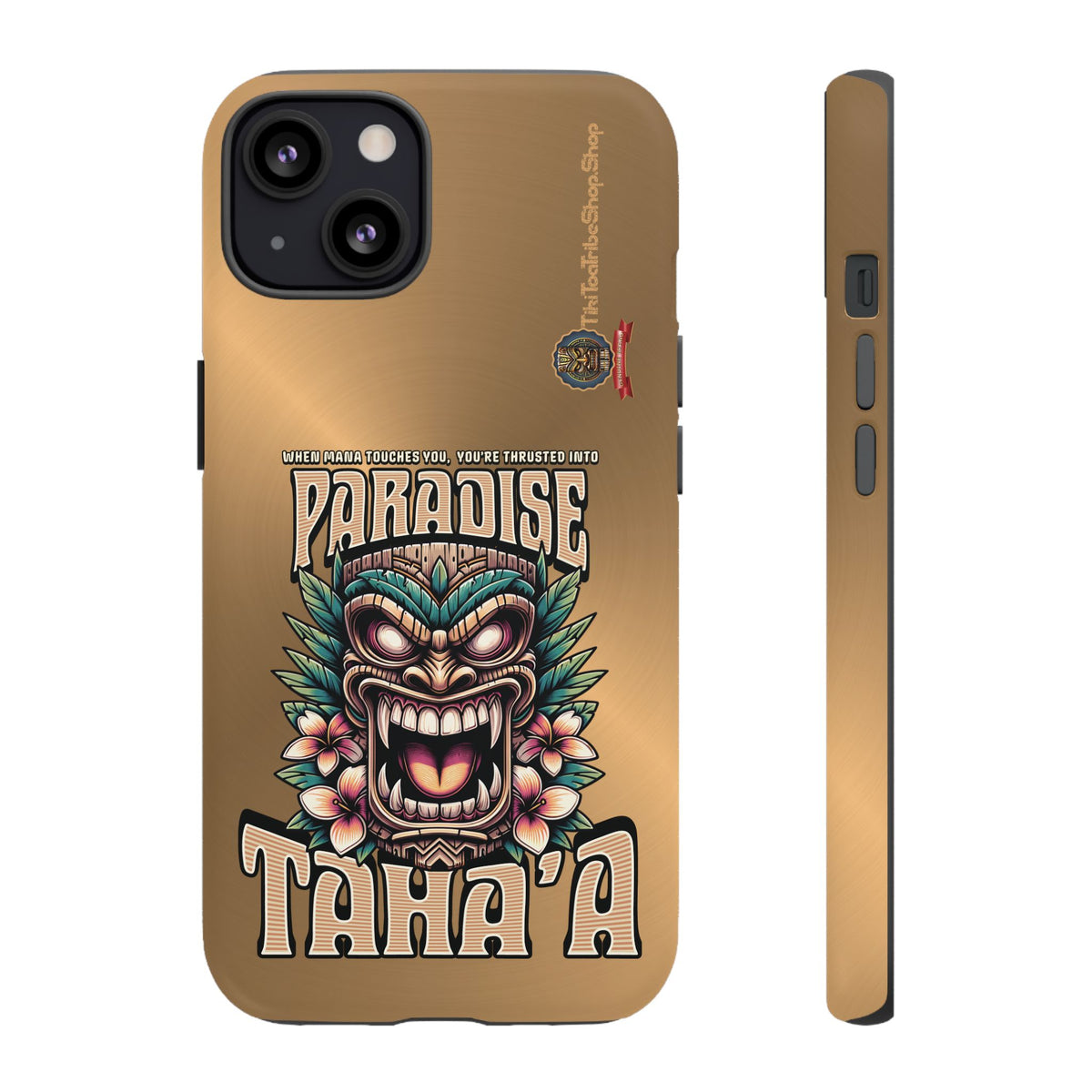 Tahaa – Coque Antichoc Premium « Tiki Féroce » | Design Tribal & Protection Maximale