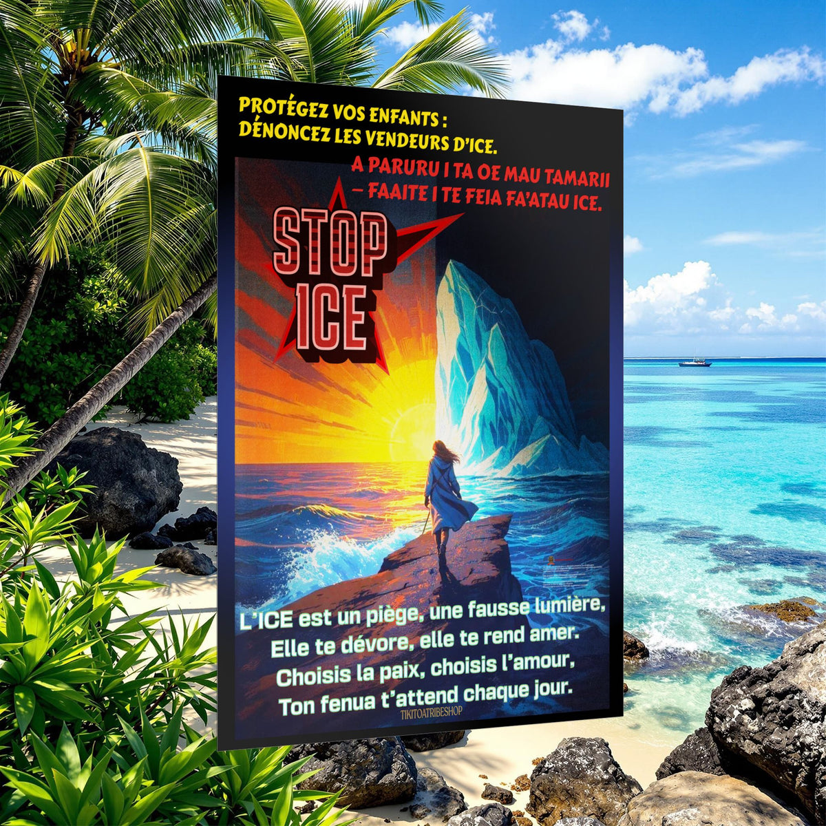 Posters Anti-ICE Polynésie – Affiches de Sensibilisation Contre la Drogue “Paruru i te ora – Brisons les chaînes de l’ICE”
