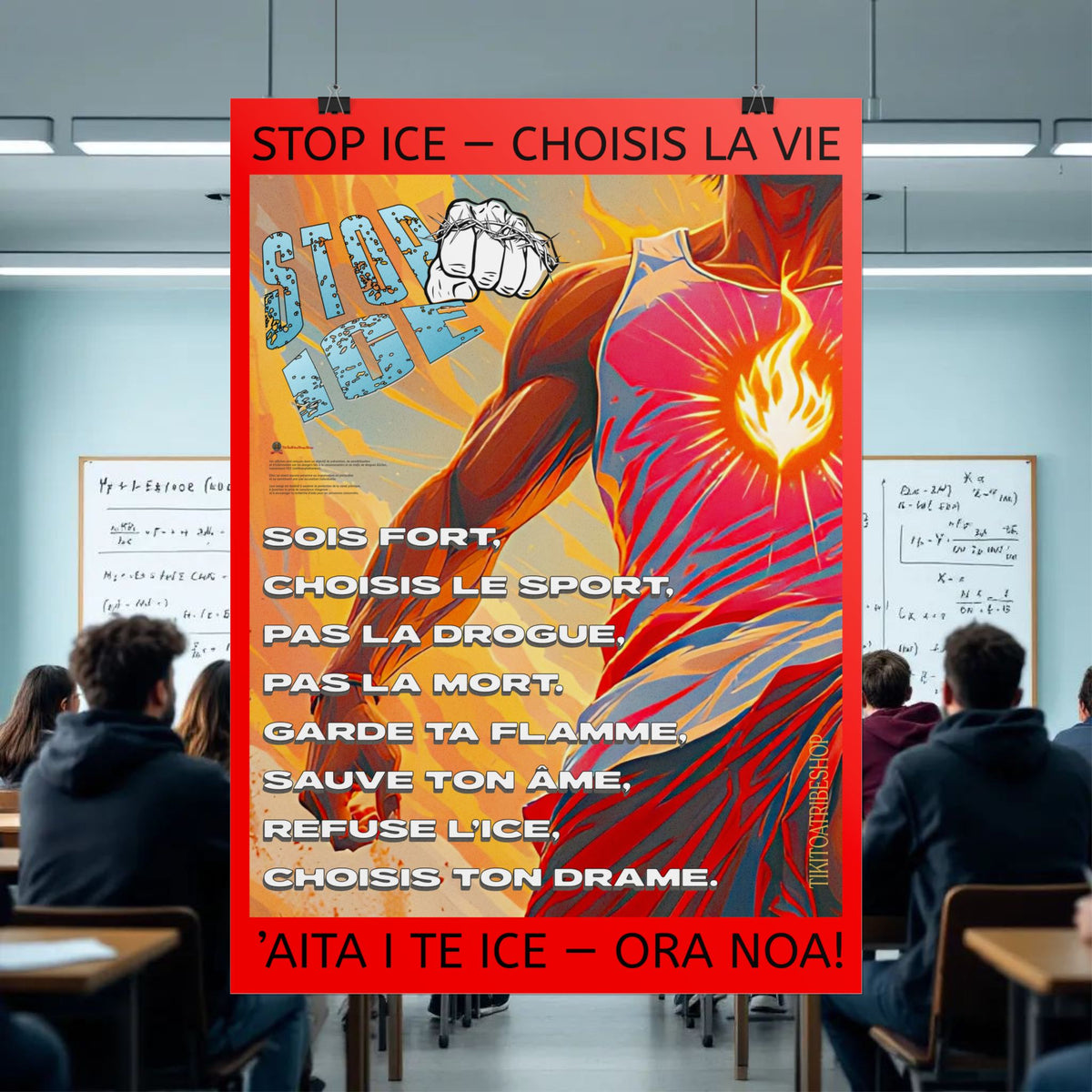 Posters Anti-ICE Polynésie – Affiches de Sensibilisation Contre la Drogue Paruru i te ora – Brisons les chaînes de l’ICE