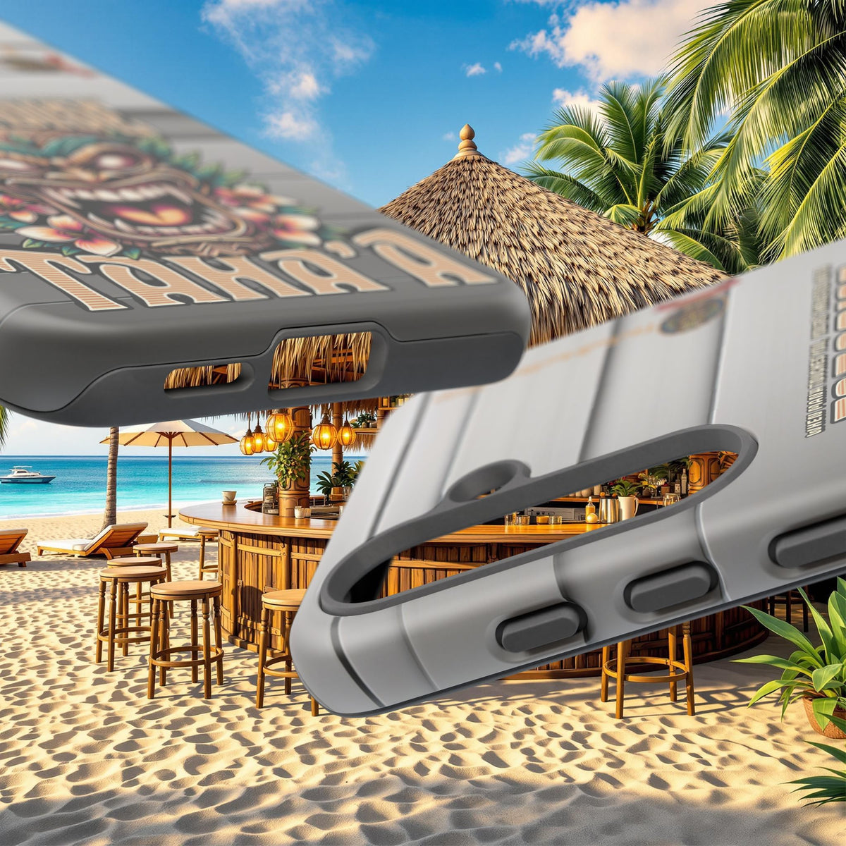 Tahaa – Coque Antichoc Premium « Tiki Féroce » | Design Tribal & Protection Maximale