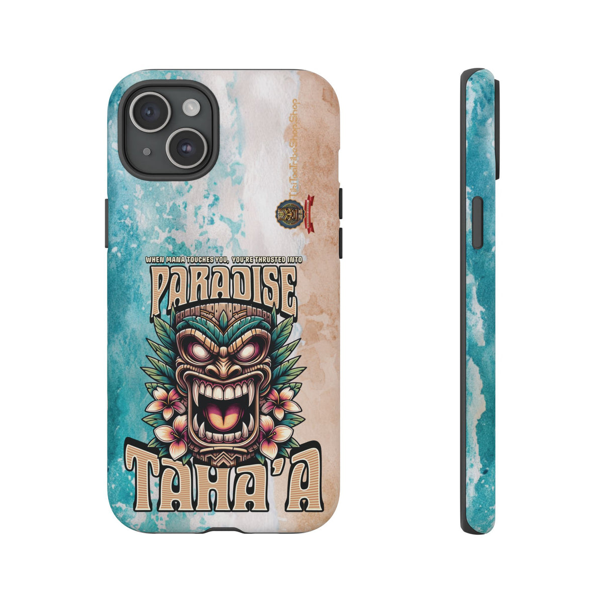 Tahaa – Coque Antichoc Premium « Tiki Féroce » | Design Tribal & Protection Maximale