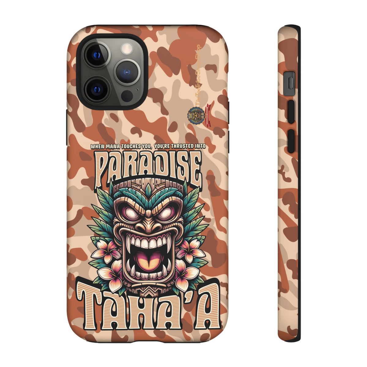 Tahaa – Coque Antichoc Premium « Tiki Féroce » | Design Tribal & Protection Maximale