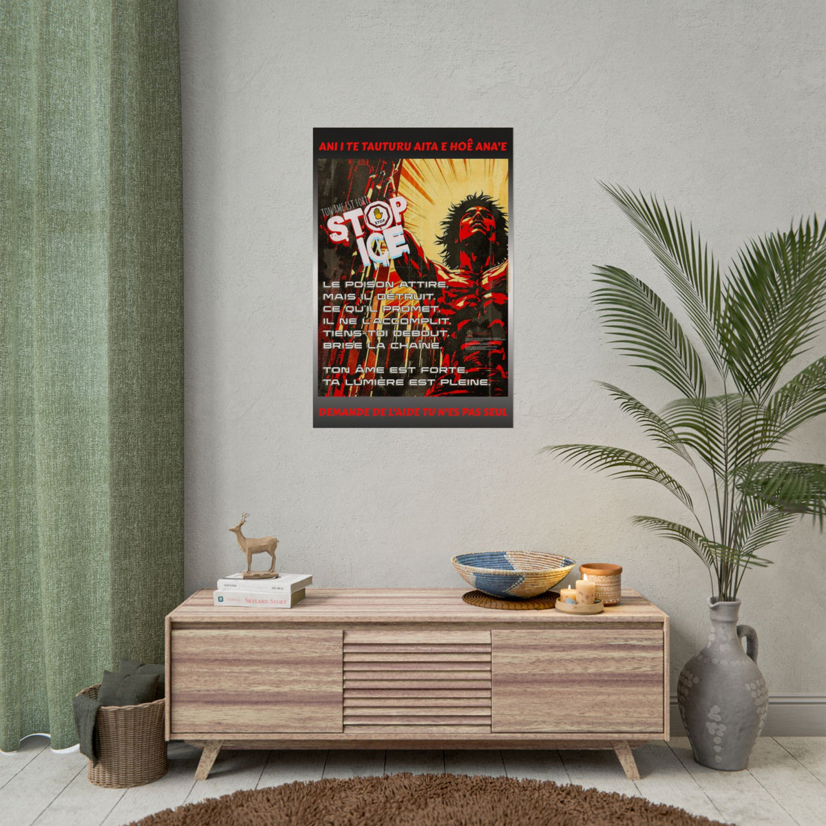 Posters Anti-ICE Polynésie – Affiches de Sensibilisation Contre la Drogue “Paruru i te ora – Brisons les chaînes de l’ICE