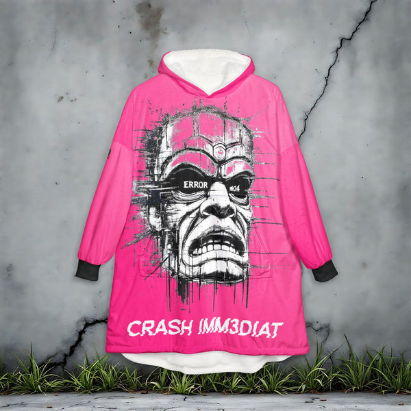 Tiki Glitch &amp; Error Hooded Fleece Blanket