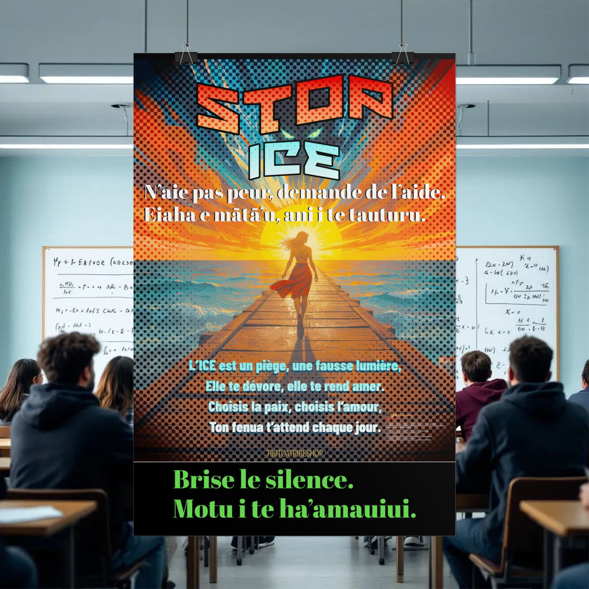 Posters Anti-ICE Polynésie – Affiches de Sensibilisation Contre la Drogue “Paruru i te ora – Brisons les chaînes de l’ICE”