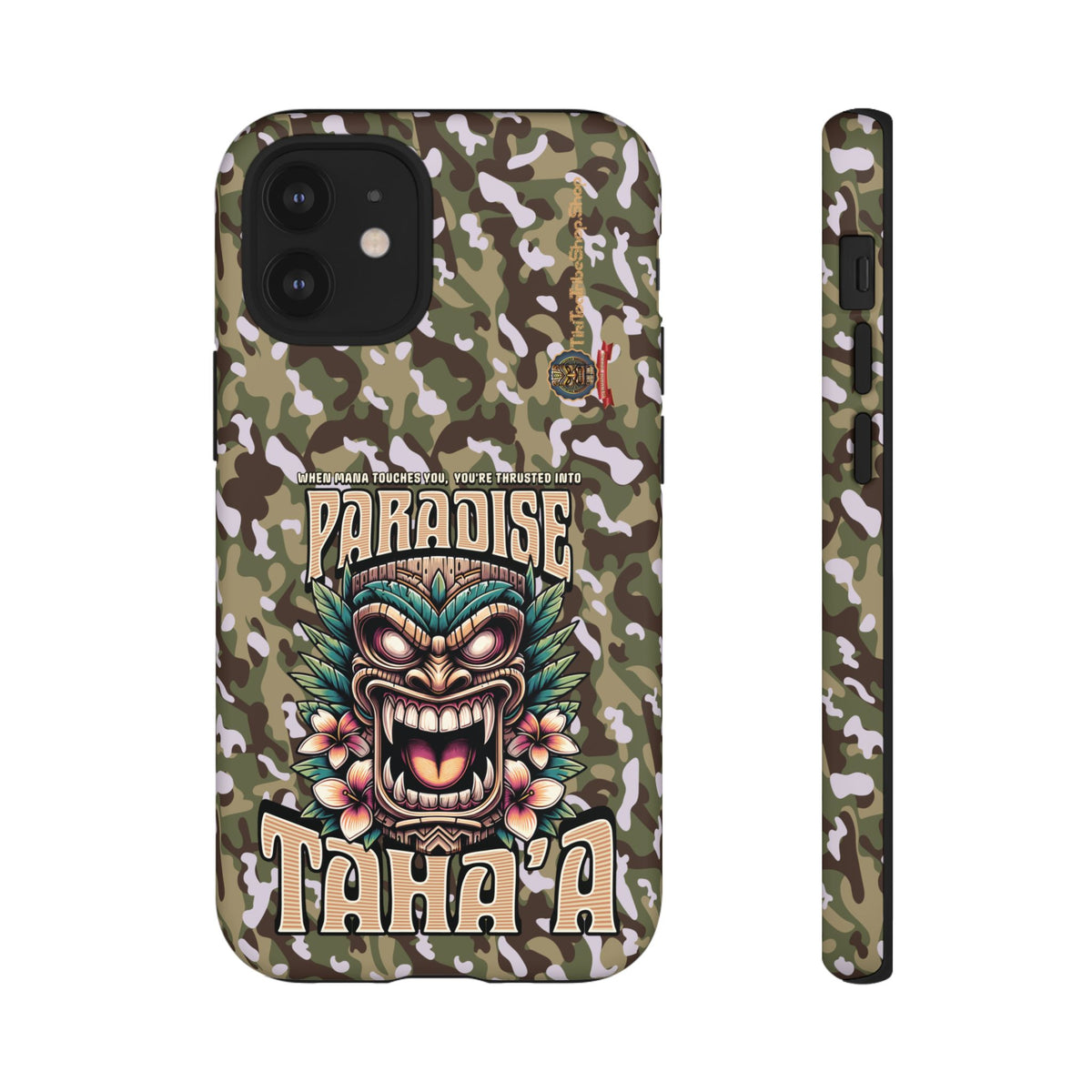 Tahaa – Coque Antichoc Premium « Tiki Féroce » | Design Tribal & Protection Maximale