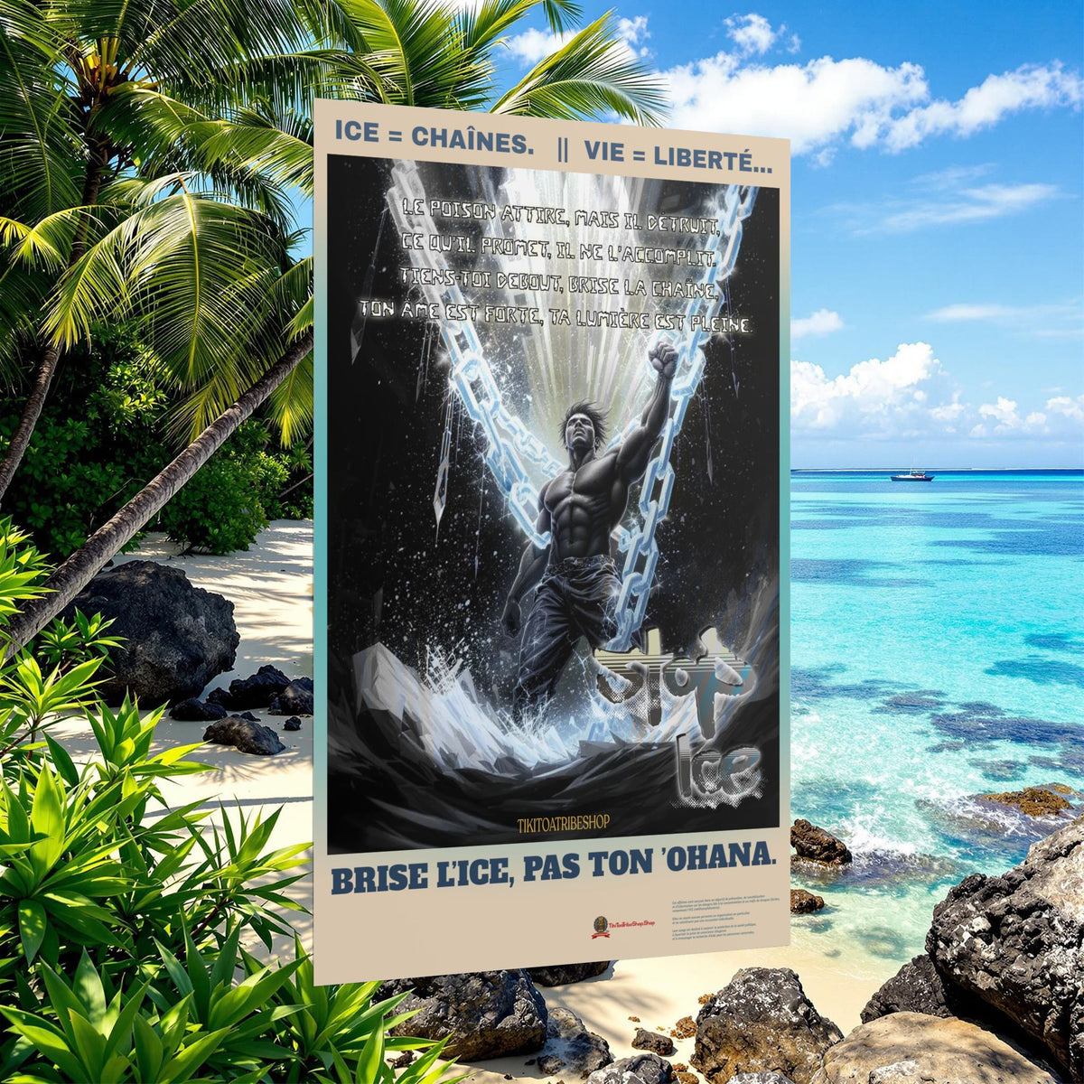 Posters Anti-ICE Polynésie – Affiches de Sensibilisation Contre la Drogue “Paruru i te ora – Brisons les chaînes de l’ICE”