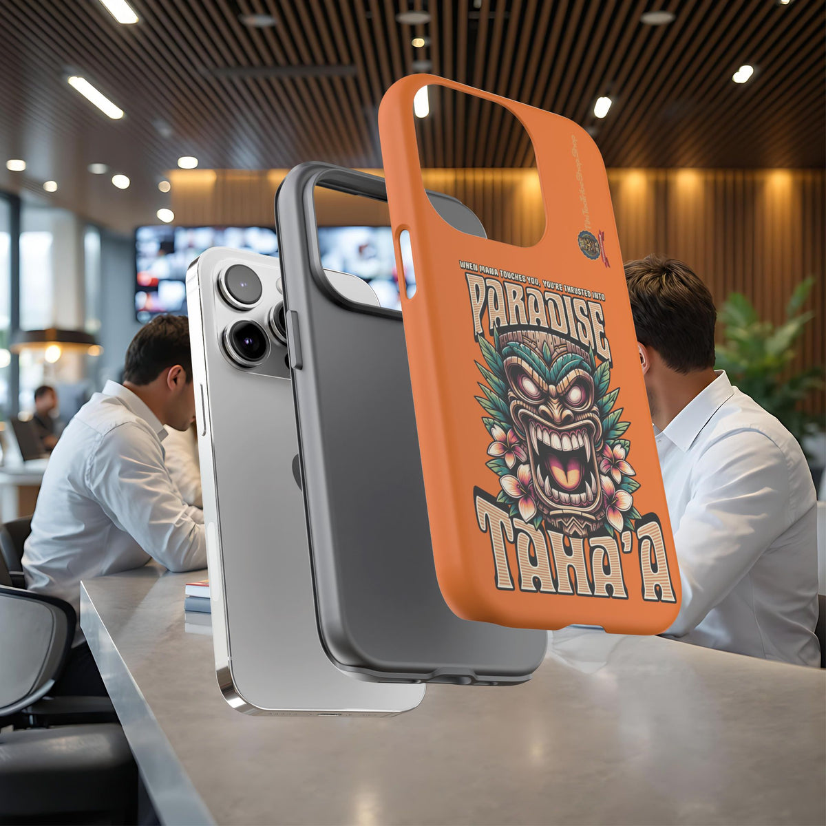 Tahaa – Coque Antichoc Premium « Tiki Féroce » | Design Tribal & Protection Maximale