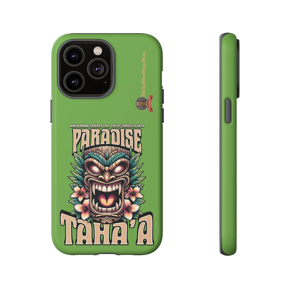 Tahaa – Coque Antichoc Premium « Tiki Féroce » | Design Tribal & Protection Maximale