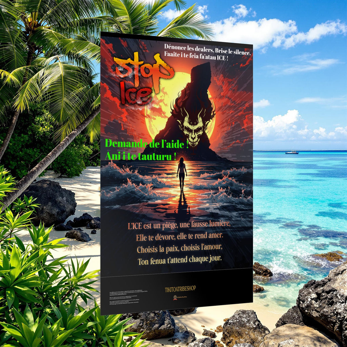Posters Anti-ICE Polynésie – Affiches de Sensibilisation Contre la Drogue “Paruru i te ora – Brisons les chaînes de l’ICE”