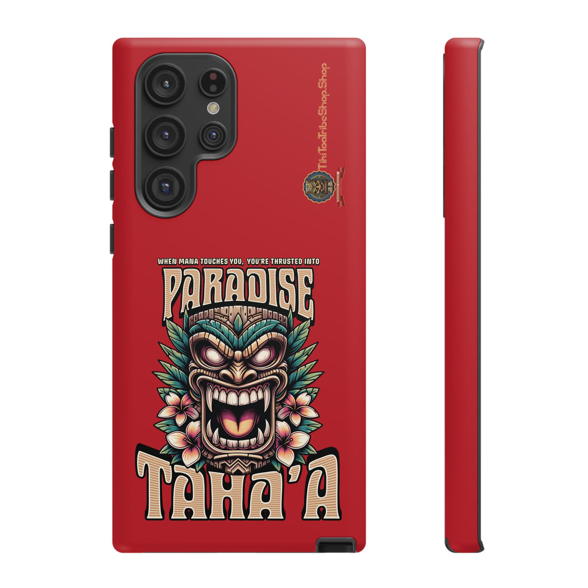 Tahaa – Coque Antichoc Premium « Tiki Féroce » | Design Tribal & Protection Maximale