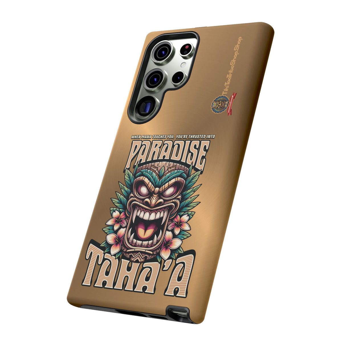 Tahaa – Coque Antichoc Premium « Tiki Féroce » | Design Tribal & Protection Maximale