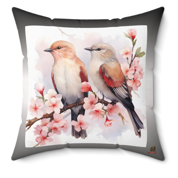 Oiseaux sur une branche de cerisier : Doux Reflets