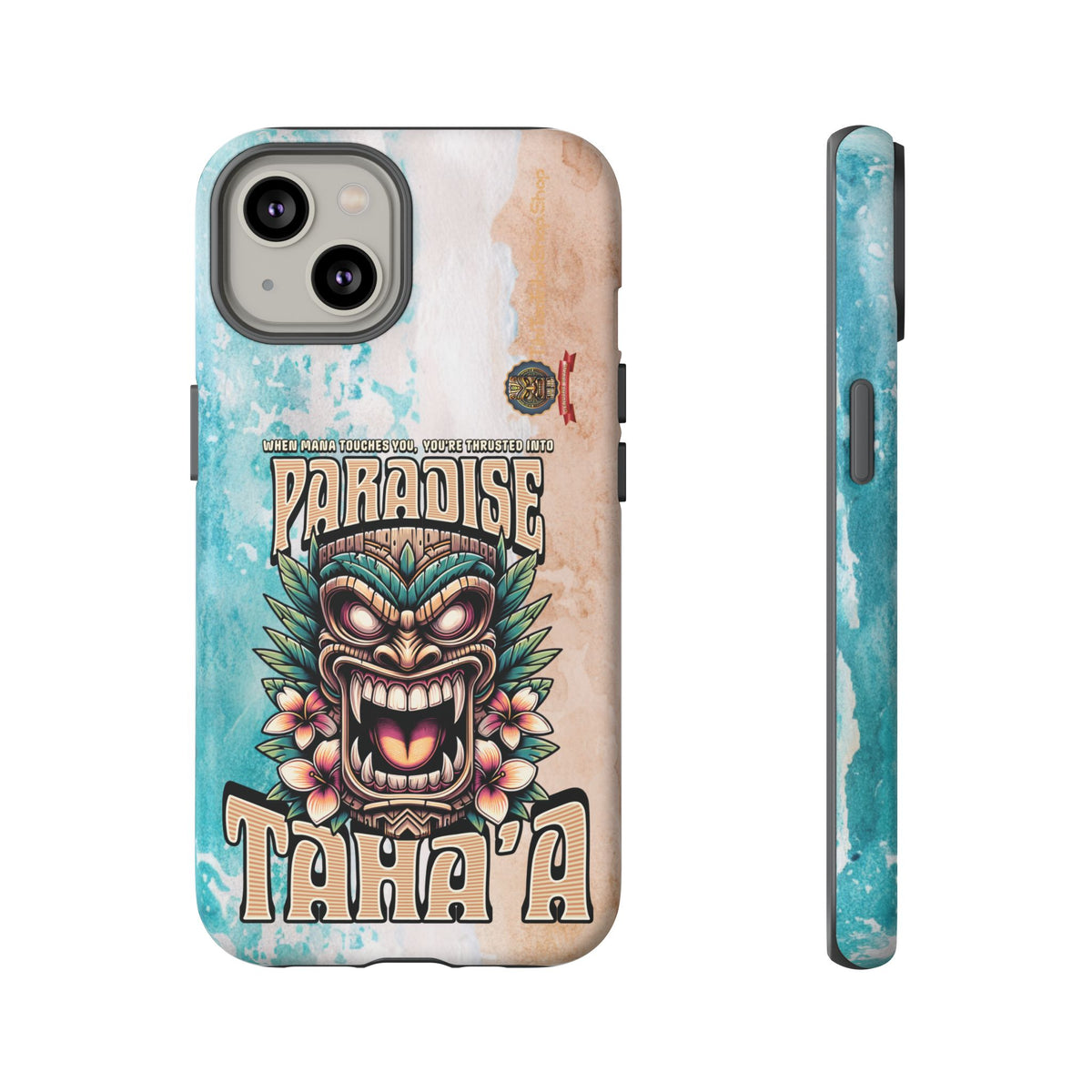 Tahaa – Coque Antichoc Premium « Tiki Féroce » | Design Tribal & Protection Maximale