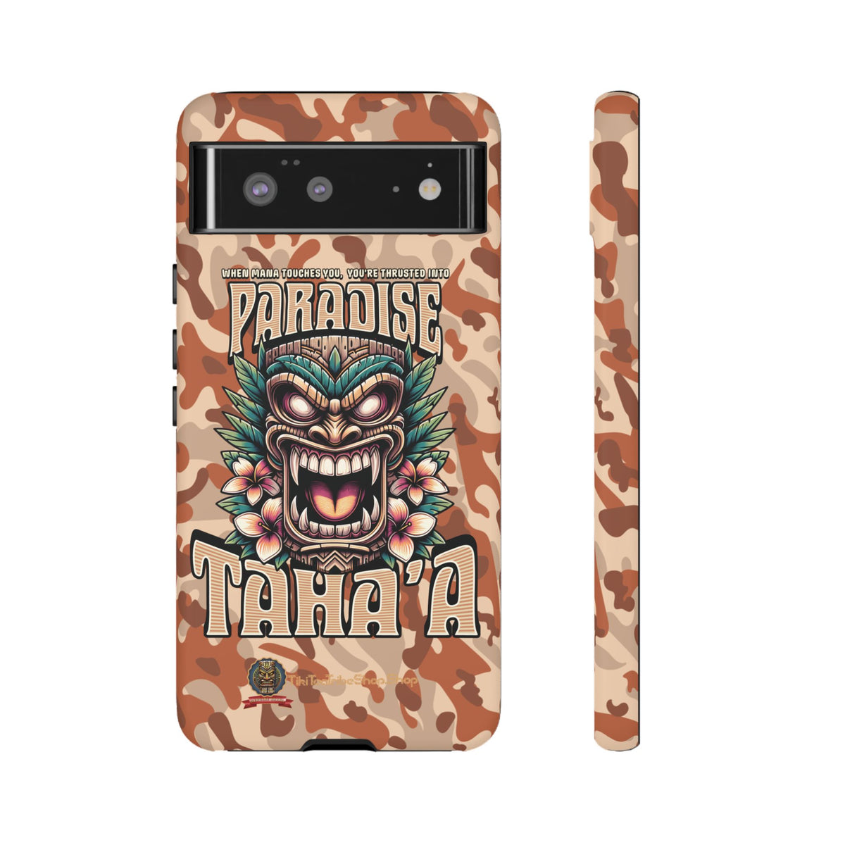 Tahaa – Coque Antichoc Premium « Tiki Féroce » | Design Tribal & Protection Maximale