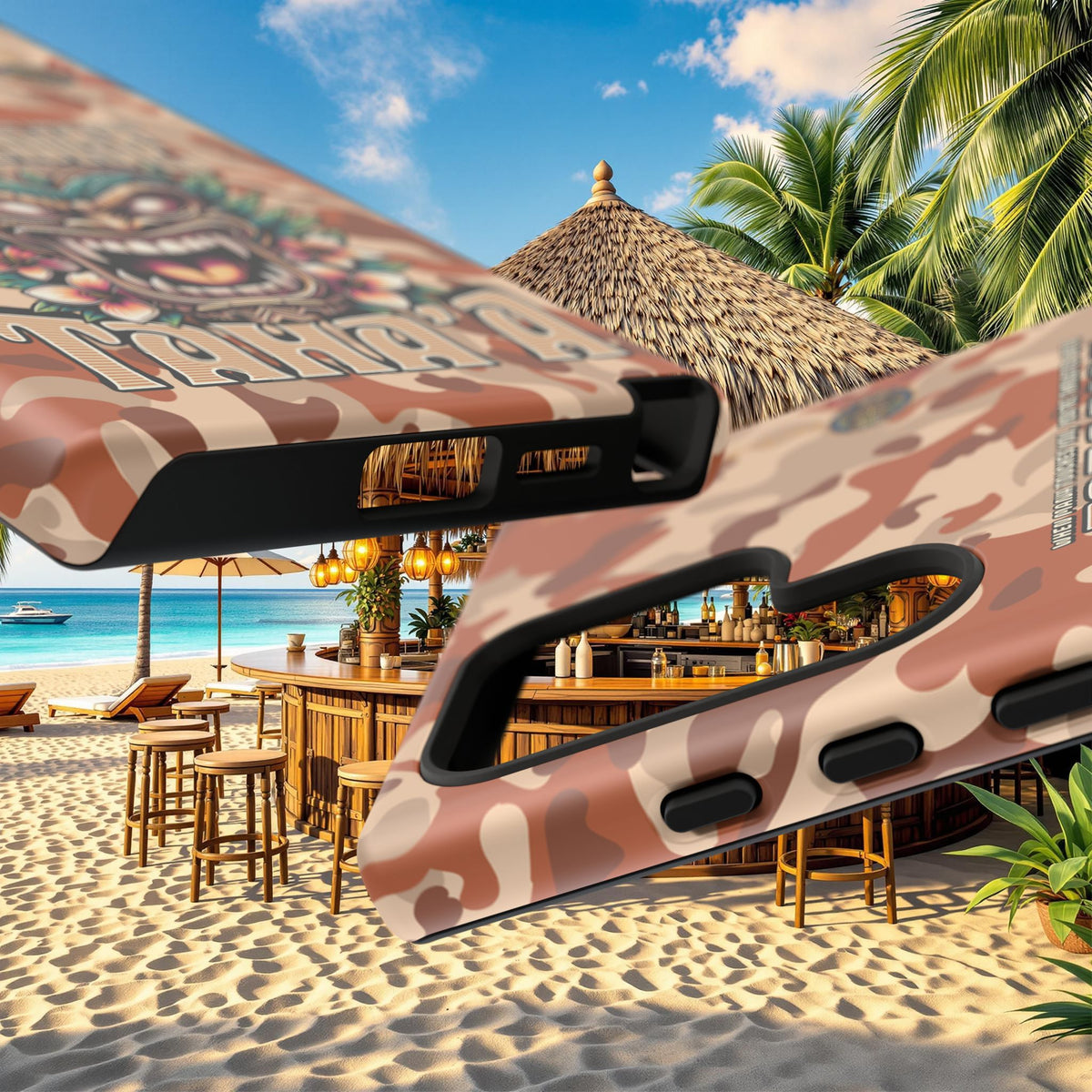 Tahaa – Coque Antichoc Premium « Tiki Féroce » | Design Tribal & Protection Maximale