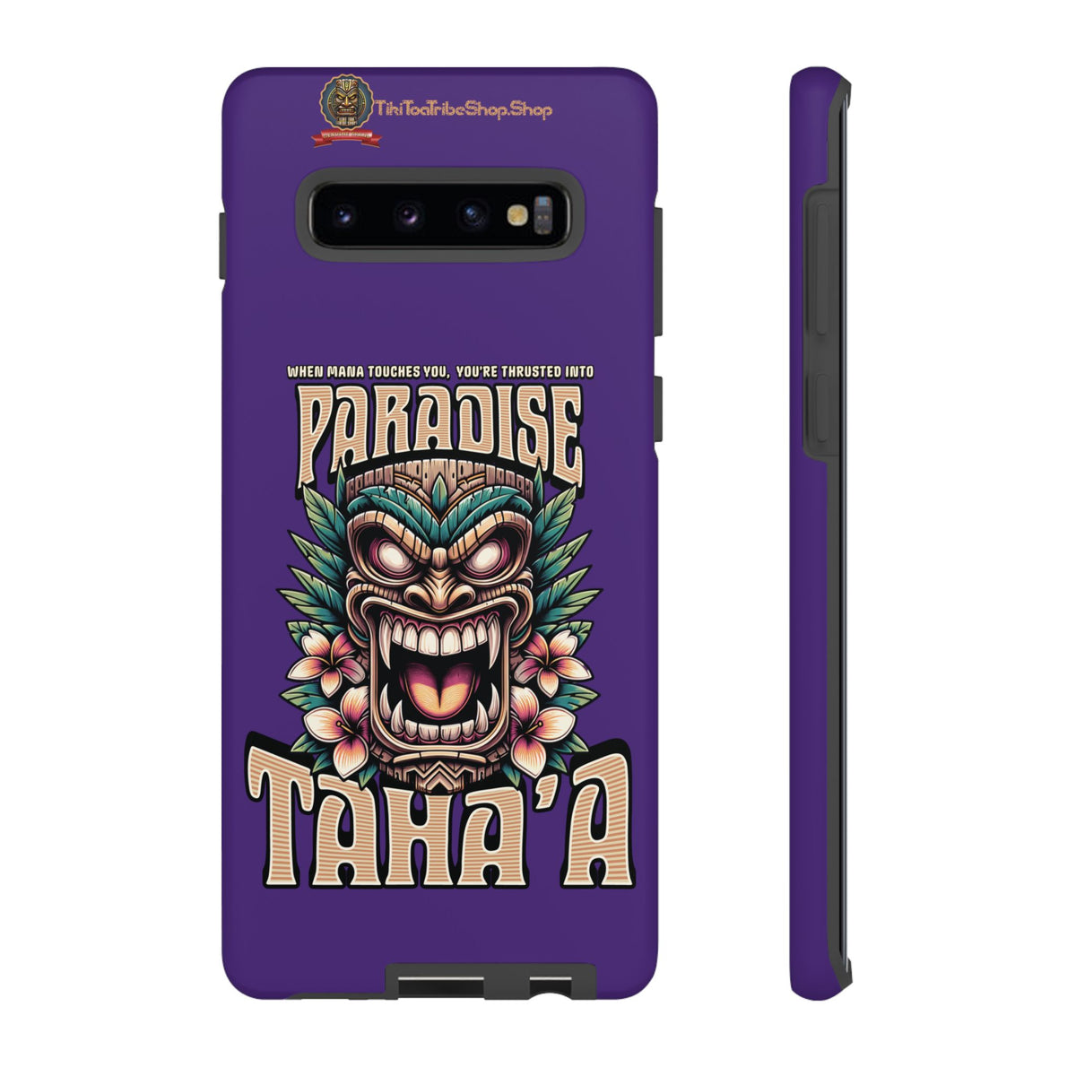 Tahaa – Coque Antichoc Premium « Tiki Féroce » | Design Tribal & Protection Maximale