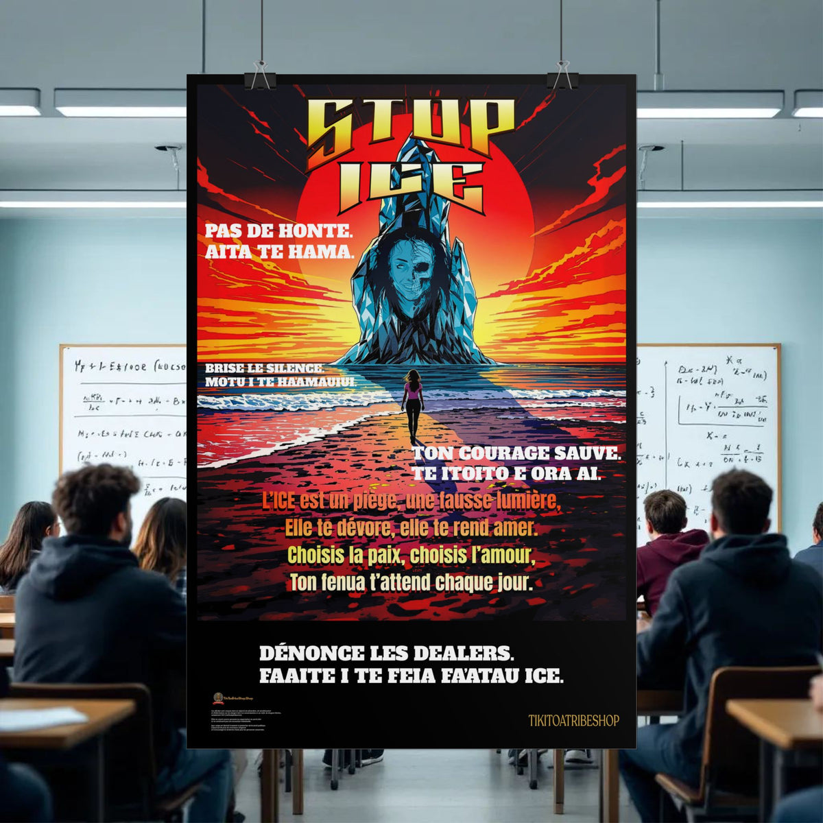 Posters Anti-ICE Polynésie – Affiches de Sensibilisation Contre la Drogue “Paruru i te ora – Brisons les chaînes de l’ICE”