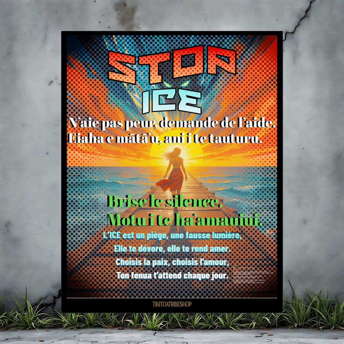 Posters Anti-ICE Polynésie – Affiches de Sensibilisation Contre la Drogue “Paruru i te ora – Brisons les chaînes de l’ICE”