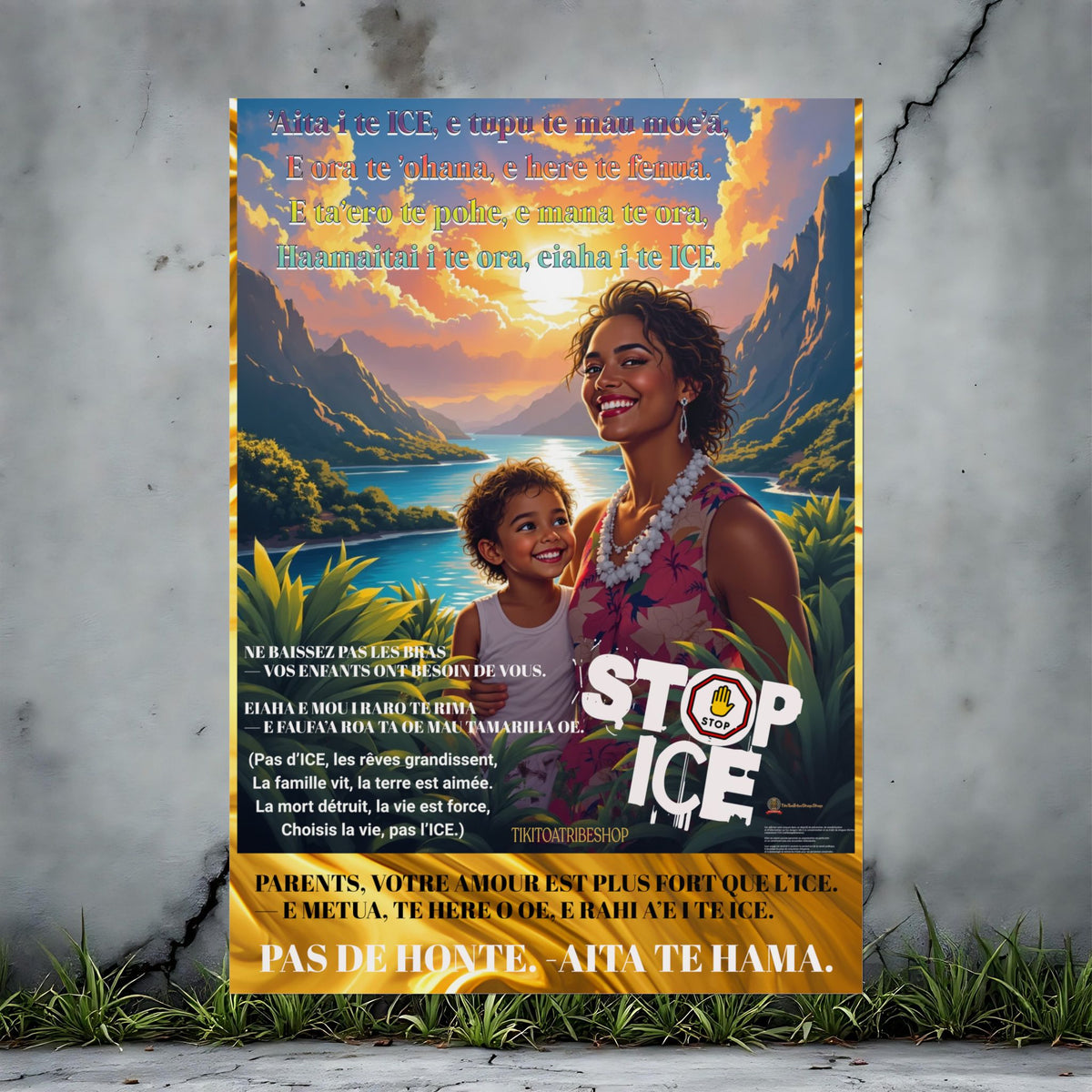 Posters Anti-ICE Polynésie – Affiches de Sensibilisation Contre la Drogue “Paruru i te ora – Brisons les chaînes de l’ICE”