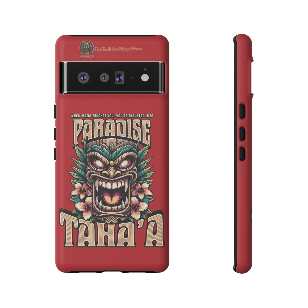 Tahaa – Coque Antichoc Premium « Tiki Féroce » | Design Tribal & Protection Maximale