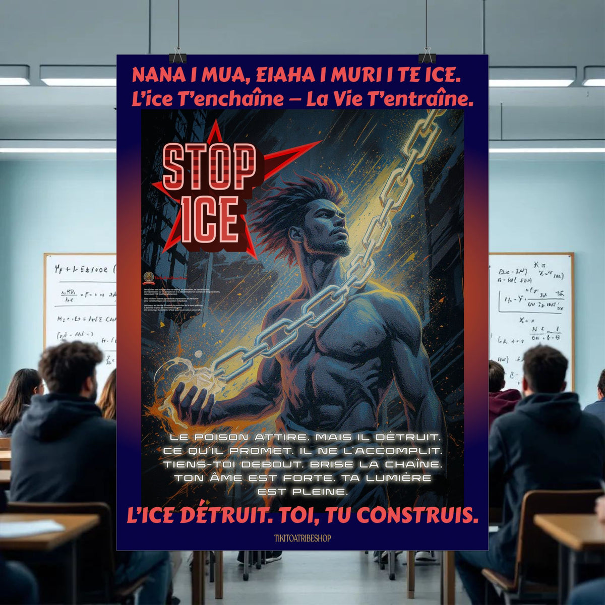 Posters Anti-ICE Polynésie – Affiches de Sensibilisation Contre la Drogue “Paruru i te ora – Brisons les chaînes de l’ICE”
