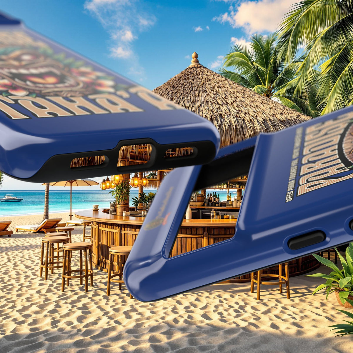 Tahaa – Coque Antichoc Premium « Tiki Féroce » | Design Tribal & Protection Maximale