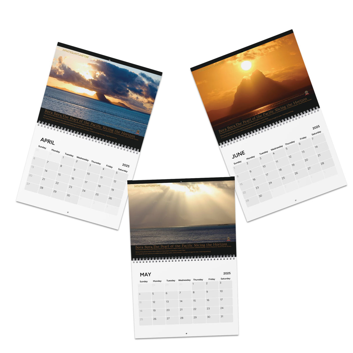 2025 Wall Calendar Bora Bora, Paradise Island