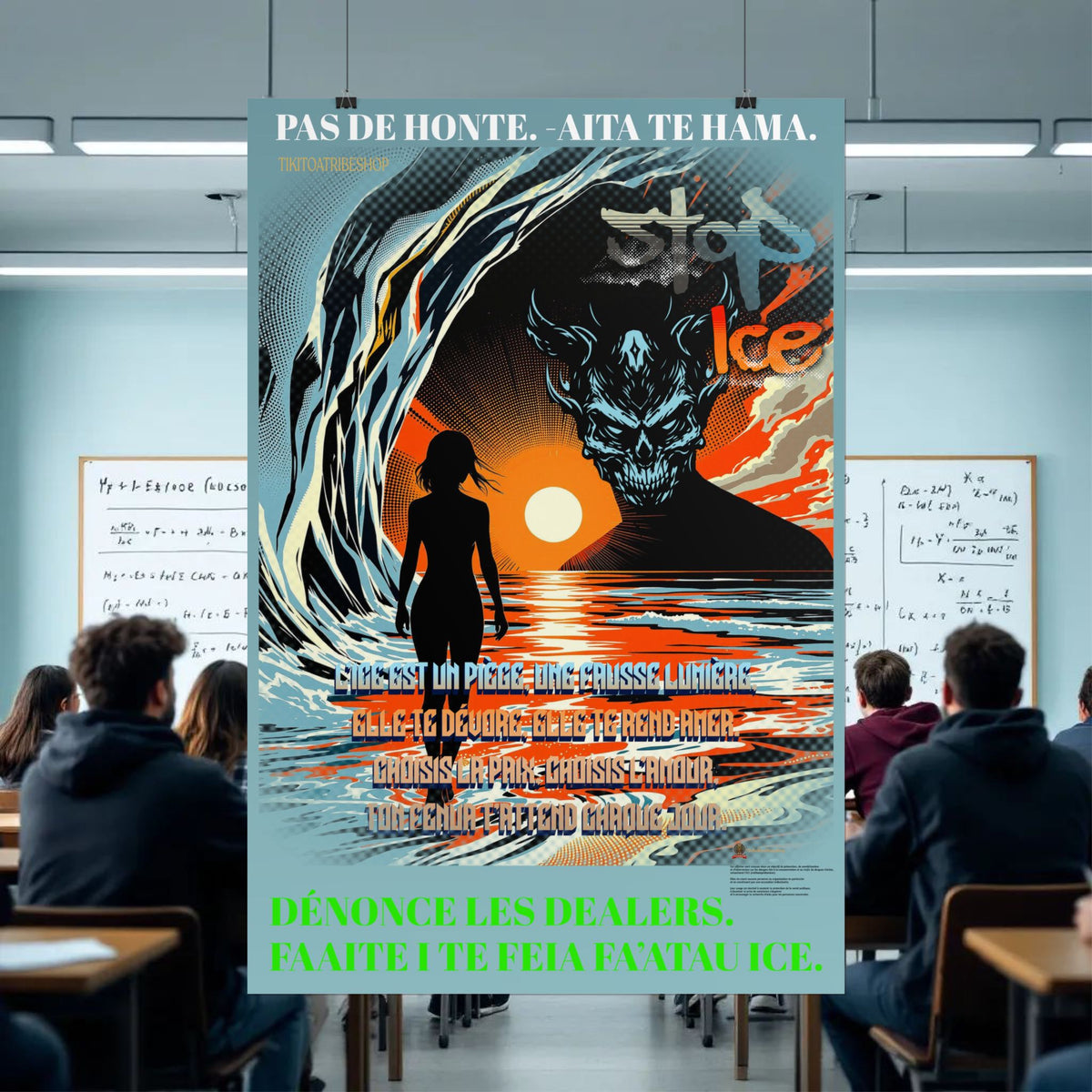 Posters Anti-ICE Polynésie – Affiches de Sensibilisation Contre la Drogue “Paruru i te ora – Brisons les chaînes de l’ICE”