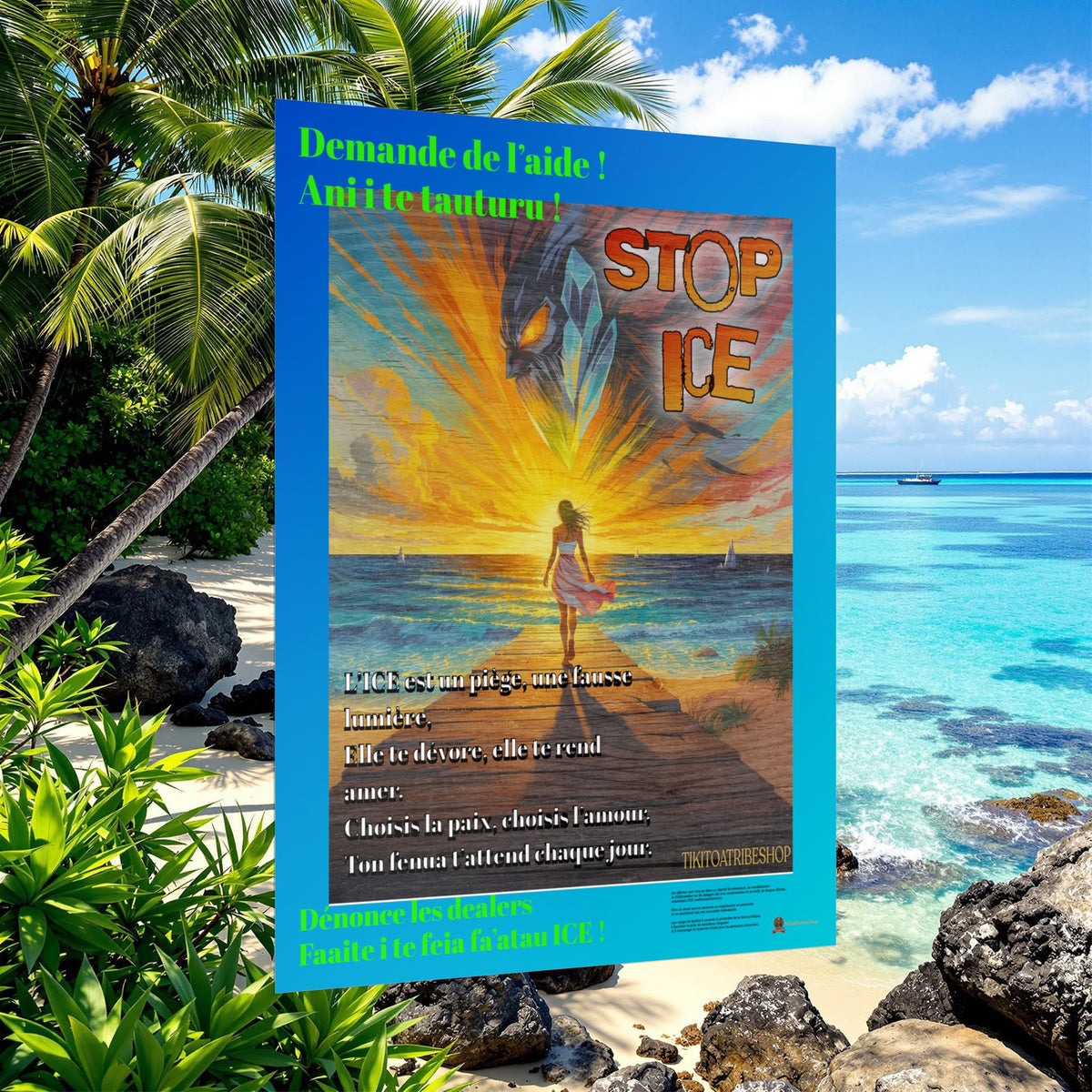 Posters Anti-ICE Polynésie – Affiches de Sensibilisation Contre la Drogue “Paruru i te ora – Brisons les chaînes de l’ICE”