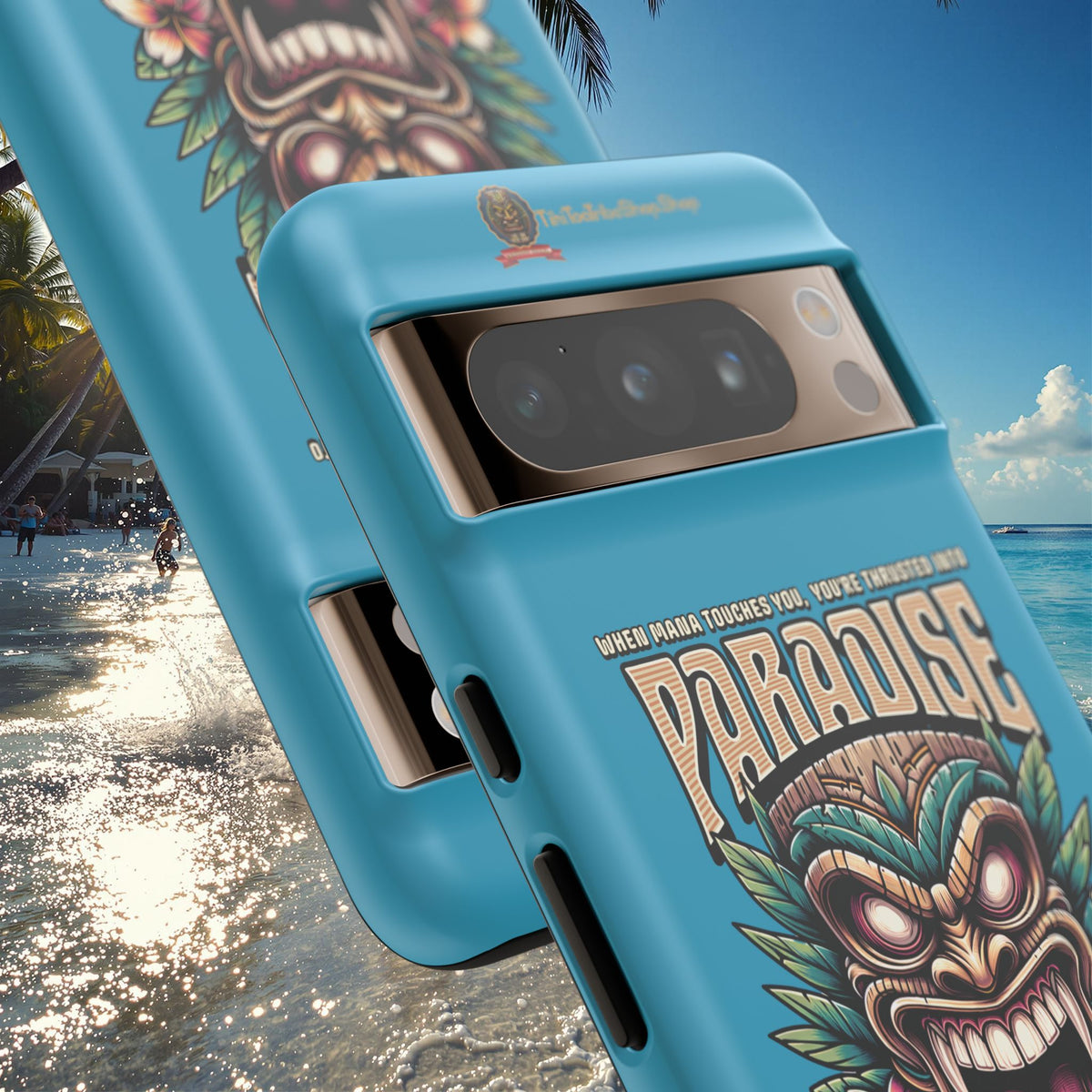 Tahaa – Coque Antichoc Premium « Tiki Féroce » | Design Tribal & Protection Maximale