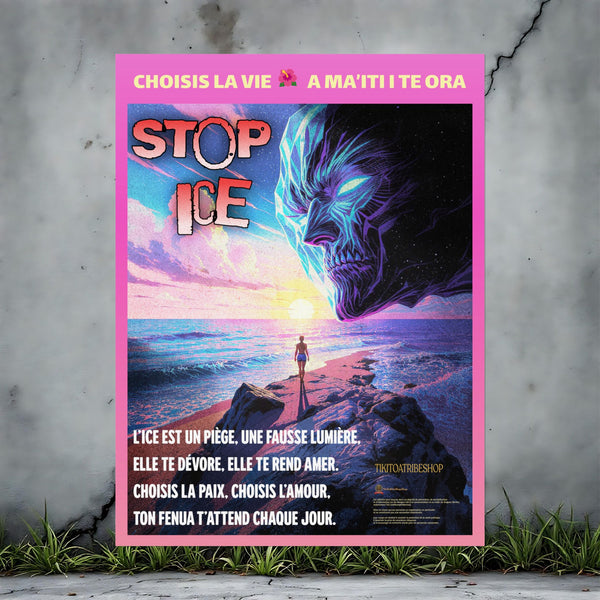 Posters Anti-ICE Polynésie – Affiches de Sensibilisation Contre la Drogue “Paruru i te ora – Brisons les chaînes de l’ICE”