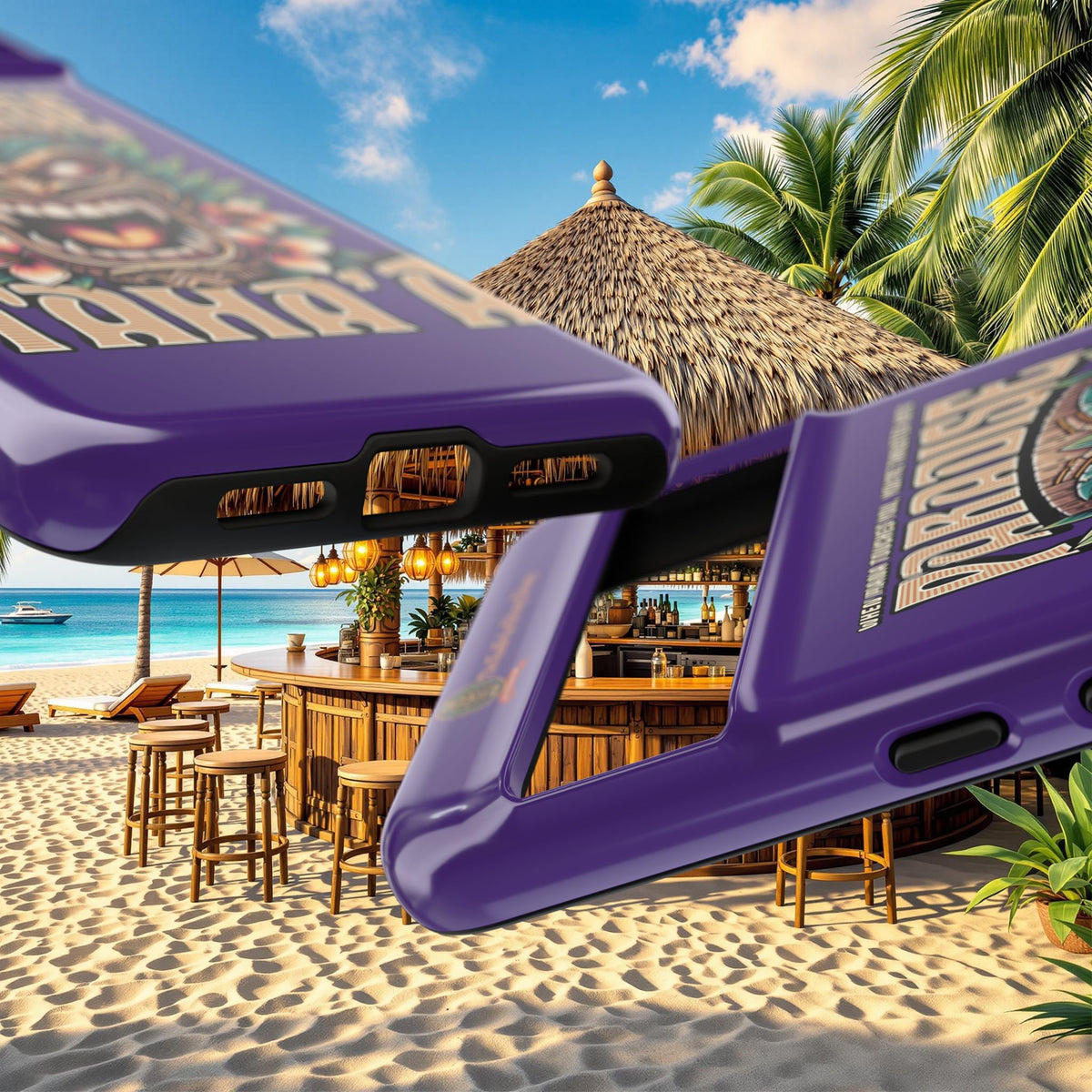 Tahaa – Coque Antichoc Premium « Tiki Féroce » | Design Tribal & Protection Maximale