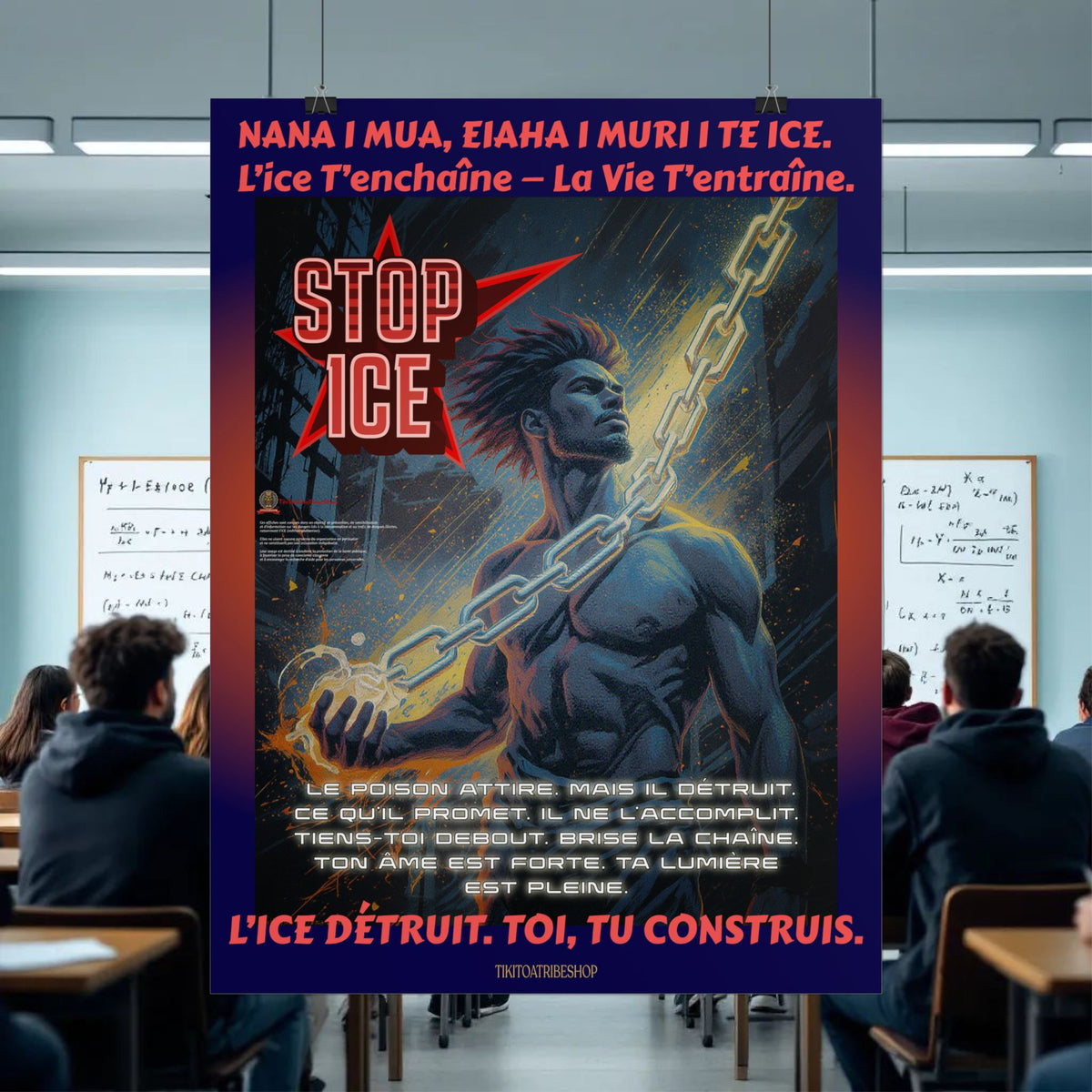 Posters Anti-ICE Polynésie – Affiches de Sensibilisation Contre la Drogue “Paruru i te ora – Brisons les chaînes de l’ICE”