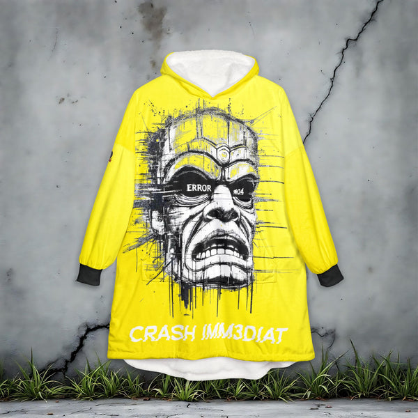 Tiki Glitch &amp; Error Hooded Fleece Blanket